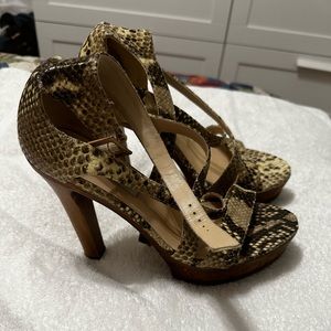 Jimmy Choo Snake Print Stilettos